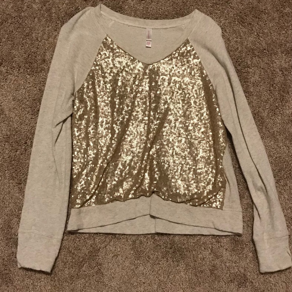 Gold sequinned sweater